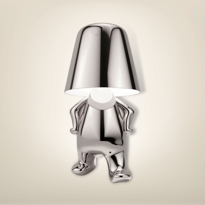 Lampe de chevet argentée design miniboy 11 métal