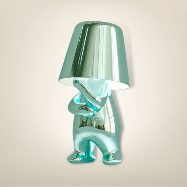 Lampe de chevet bleue design miniboy 6 métal