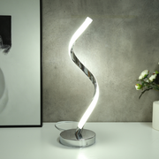 Lampe de chevet design luxe spilux argentée