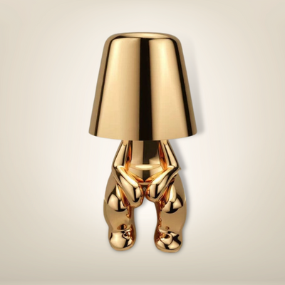 Lampe de chevet dorée design miniboy 16 métal