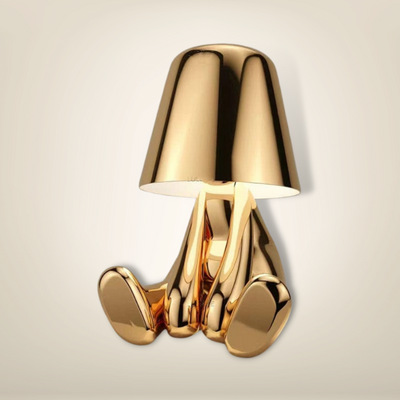 Lampe de chevet dorée design miniboy 17 métal