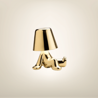 Lampe de chevet dorée design miniboy 8 métal