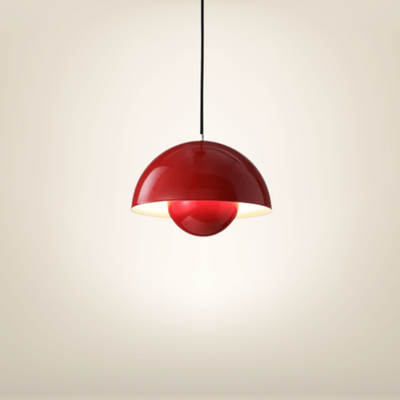 Lampe de chevet moderne led rouge aluminium