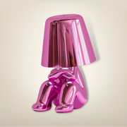 Lampe de chevet rose design miniboy 5 métal