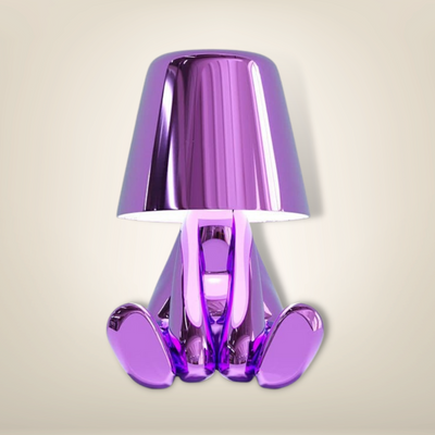 Lampe de chevet violette design miniboy 3 métal