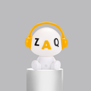 Lampe de chevet animal "Zoosonic" | Orange ABS
