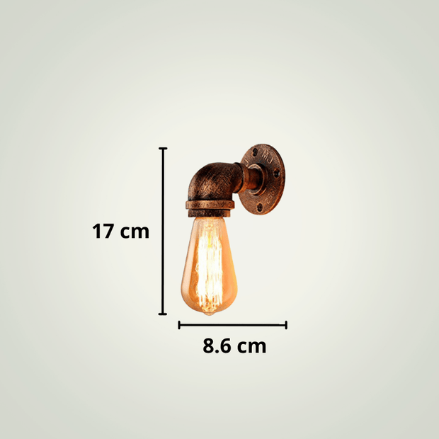 Lampe de chevet applique vintage robinet | N2 | Bronze Métal