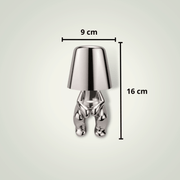 Lampe de chevet Argentée Design | MiniBoy 10 Métal
