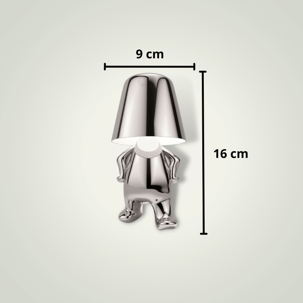 Lampe de chevet Argentée Design | MiniBoy 11 Métal