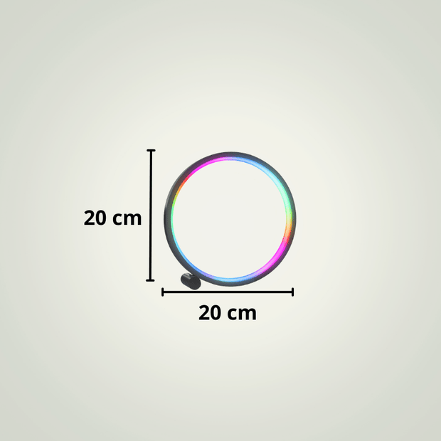Lampe de chevet bluetooth Ronde | 26cm | RGB Aluminium