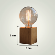 Lampe de chevet en bois | Cube Bois clair