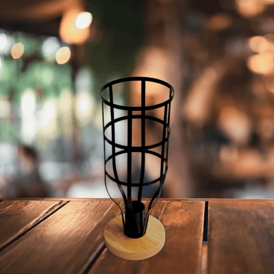 Lampe de chevet Industrielle | Haute | Noire Métal