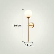 Lampe de chevet Murale pour chambre | Dorée | 2 Aluminium