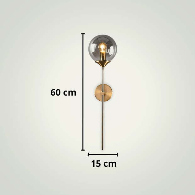 Lampe de chevet Murale pour chambre | Dorée | 3 Aluminium