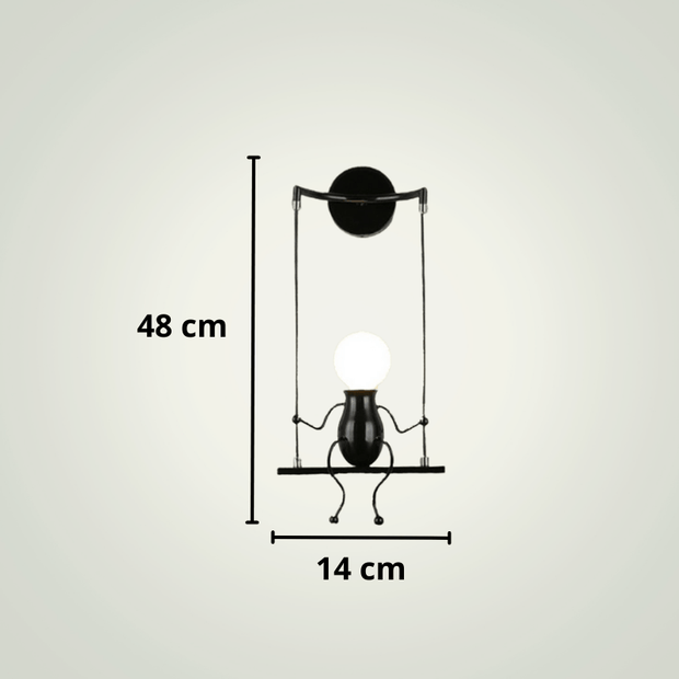Lampe de chevet Noire Design | Lightman 2 Métal