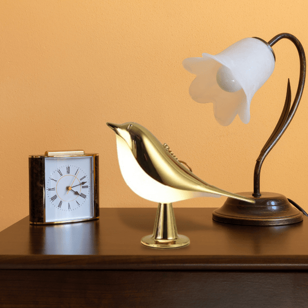 Lampe de chevet Oiseau | Dorée PVC