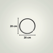 Lampe de chevet Ronde | 20cm | Noire PVC