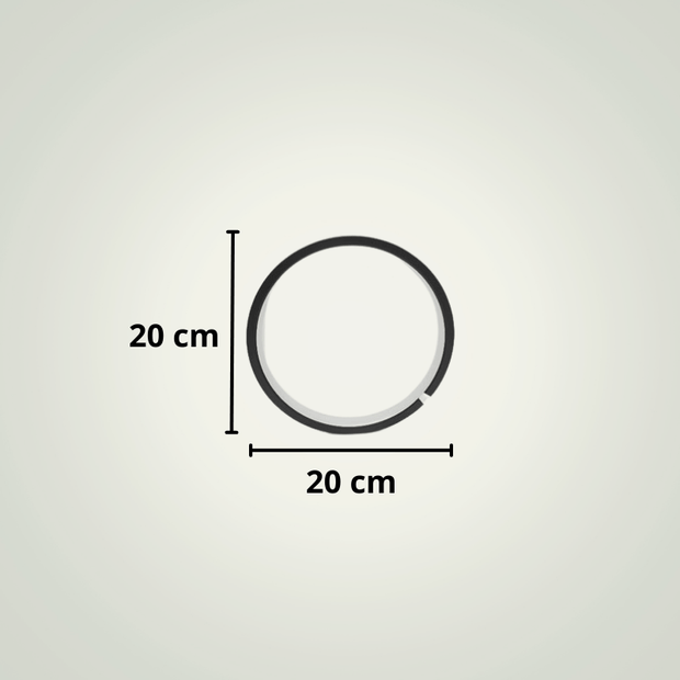 Lampe de chevet Ronde | 20cm | Noire PVC