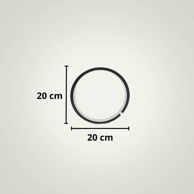 Lampe de chevet Ronde | Dimmable | 20cm | Noire PVC