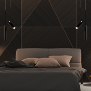Lampe de chevet suspendue au plafond | Deux | Noire Aluminium