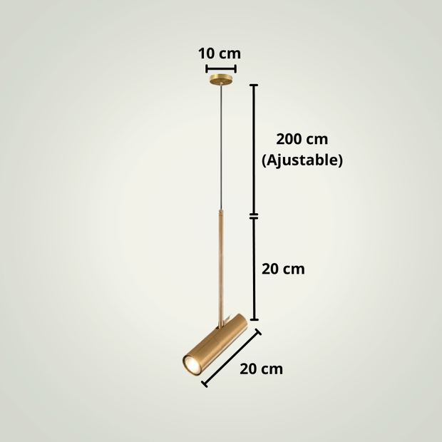 Lampe de chevet suspendue au plafond | Une | Dorée Aluminium