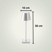 Lampe de table Sans fil Restaurant | Argentée Aluminium