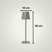 Lampe de table Sans fil Restaurant | Grise Aliminium