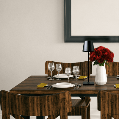 Lampe de table Sans fil Restaurant | Noire Aluminium