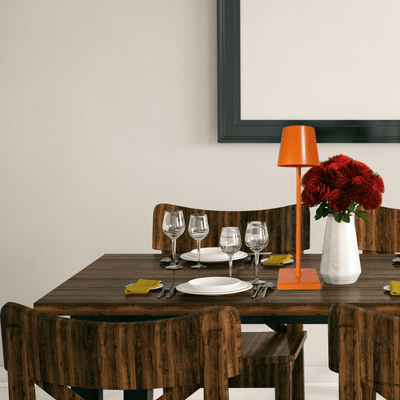 Lampe de table Sans fil Restaurant | Orange Aluminium