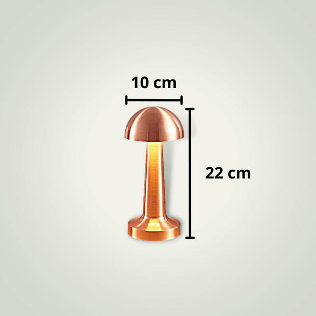 Lampe de table Tactile | Dôme | Rose Gold Aluminium
