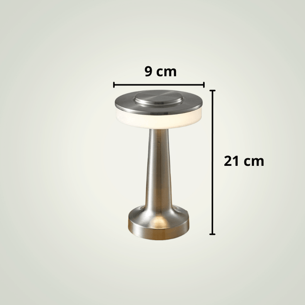 Lampe de table Tactile | Plate | Argentée Aluminium