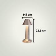 Lampe de table Tactile | Pyramide | Argentée Aluminium