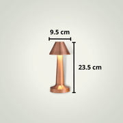 Lampe de table Tactile | Pyramide | Rose Gold Aluminium