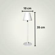 Lampe de table Tactile Sans fil | Blanche Métal